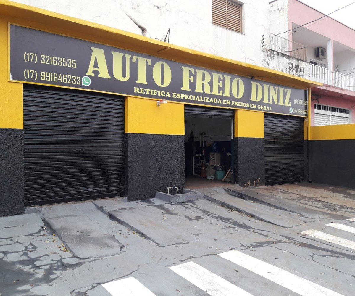 Fachada da Auto Freio Diniz no Jardim Santa Luzia, São José do Rio Preto